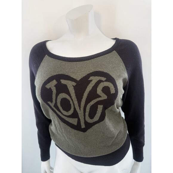 NWT Torrid Love Heart Sweater Olive Green Plus Size: 0X Large 12 0 - Picture 2 of 5